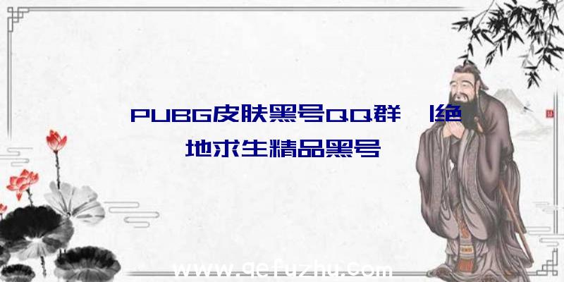 「PUBG皮肤黑号QQ群」|绝地求生精品黑号